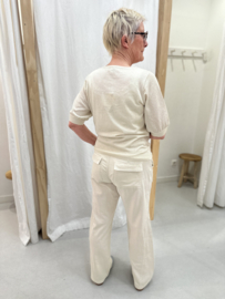 Red Button F Claudette linnen  pearl