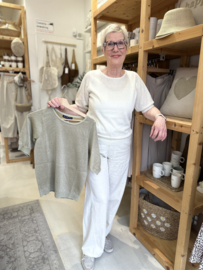 Red Button F top Sweet sparkle pearl