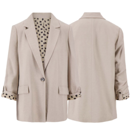 Zusss colbert  oprol mouwen softsand