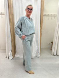 Zusss seersucker broek silverblue