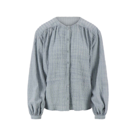 Zusss seersucker blouse silverblue