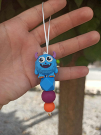 jaszipper blauw monderstje rond
