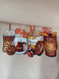 Katoenen tas met panter coffeecups