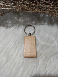 Houten rechte sleutelhanger