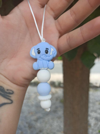 jaszipper blauwe olifant