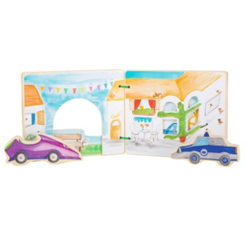 Houten prentenboek Small Foot - politie