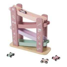Houten speelgoed Little Dutch - Autobaan Adventure roze