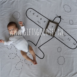 Baby mijlpaal fotodeken - Vliegtuig