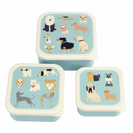 Kinder lunchbox set van 3 Rex London - Best in Show honden