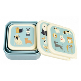 Kinder lunchbox set van 3 Rex London - Best in Show honden