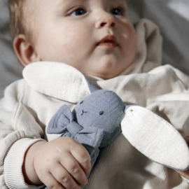 Knuffeldoekje Teddykompaniet Diinglisar konijn blauw muslin
