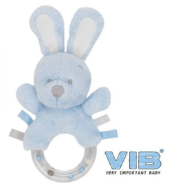 Rammelaar met bijtring VIB konijn blauw