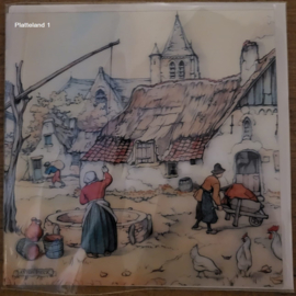 Anton Pieck Kerstkaarten - 3D Platteland (5 stuks)