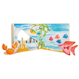 Houten prentenboek Small Foot - zeedieren