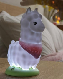 Nachtlampje met timer DHINK - Lama roze