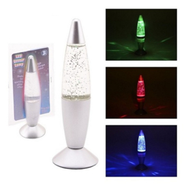 Lava glitter lamp JohnToy zilver