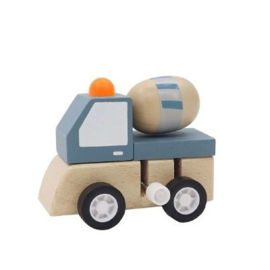 Houten opwindbaar bouwvoertuig - Cementwagen
