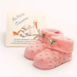 Babysokjes La Petite Couronne roze