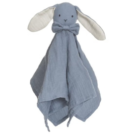 Knuffeldoekje Teddykompaniet Diinglisar konijn blauw muslin
