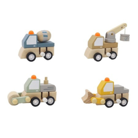 Houten opwindbaar bouwvoertuig - Cementwagen