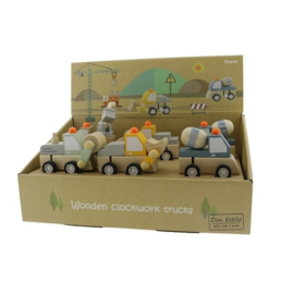 Houten opwindbaar bouwvoertuig - Cementwagen