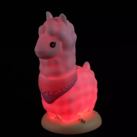 Nachtlampje met timer DHINK - Lama roze