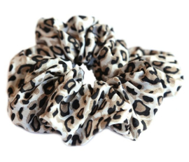 Cotton scrunchie luipaard, LOVE IBIZA