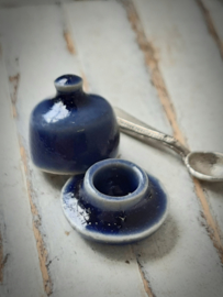 blue butterdish