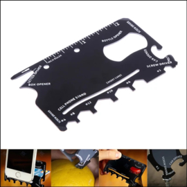 Pocket Multitool +phonestandaard + Laser gravering