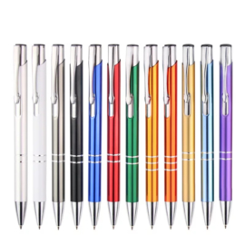 Pen in diverse kleuren van metaal 10st.