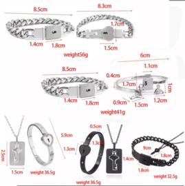 Armband set rechthoek en QueenKey K&Q