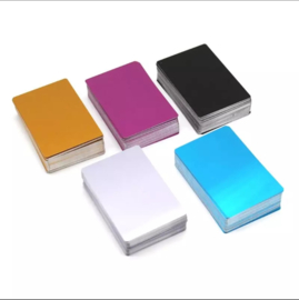 Visite kaartjes super dun Aluminium 50 stuks