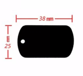 Gekleurde Dog Tags 38x25x1mm
