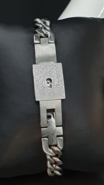 Armband rechthoek/ halsketting set met sleutel  K&Q