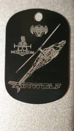 AIRWOLF Dog-Tag ketting of sleutelhanger