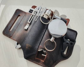 Lederen schede met multitools Combideal 'COOLIO'