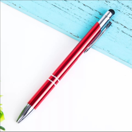Pen in diverse kleuren van metaal 10st.