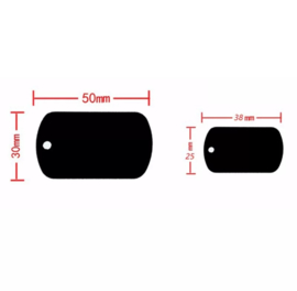 Gekleurde Dog Tags 38x25x1mm