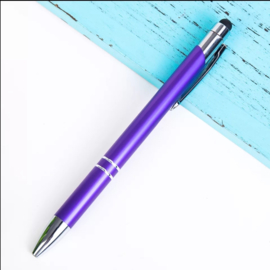 Pen in diverse kleuren van metaal 10st.