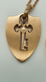Ketting hart en schild set K&Q