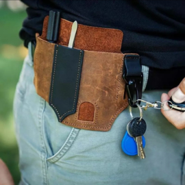 Lederen schede met multitools Combideal 'COWBOY'