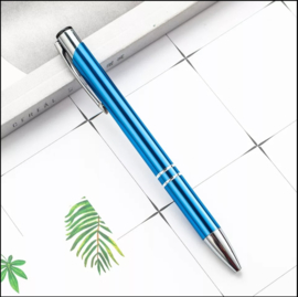 Pen in diverse kleuren van metaal 10st.