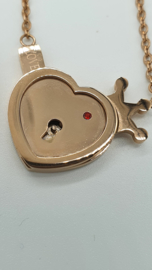 Ketting hart en schild set K&Q