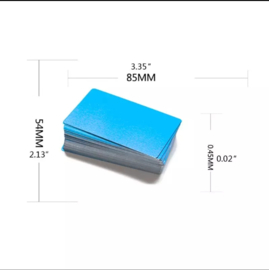 Visite kaartjes super dun Aluminium 50 stuks