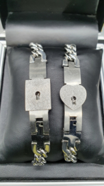Armband set hart en plaque K&Q