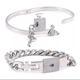 Armband set rechthoek en QueenKey K&Q
