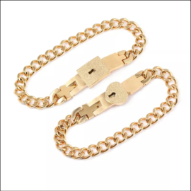 Armband set hart en plaque K&Q