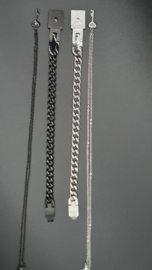 Armband rechthoek/ halsketting set met sleutel  K&Q
