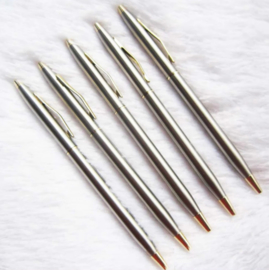 Pen RVS met golden highlights 10st.