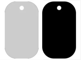 Gekleurde Dog Tags 50x30x1mm alle kleuren